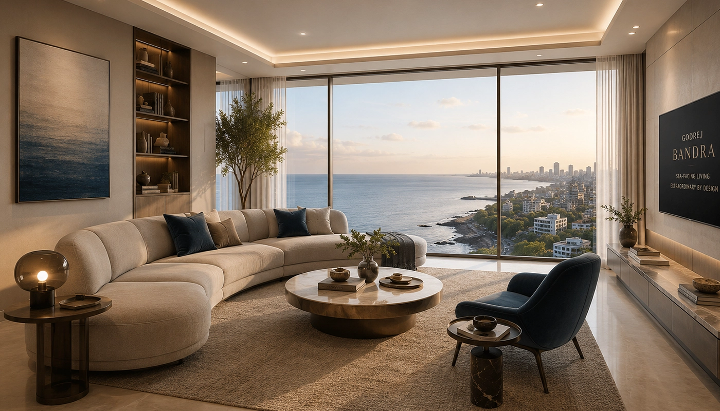 Godrej Bandra floorplans - 3, 4 and 5 BHK sea-facing apartments